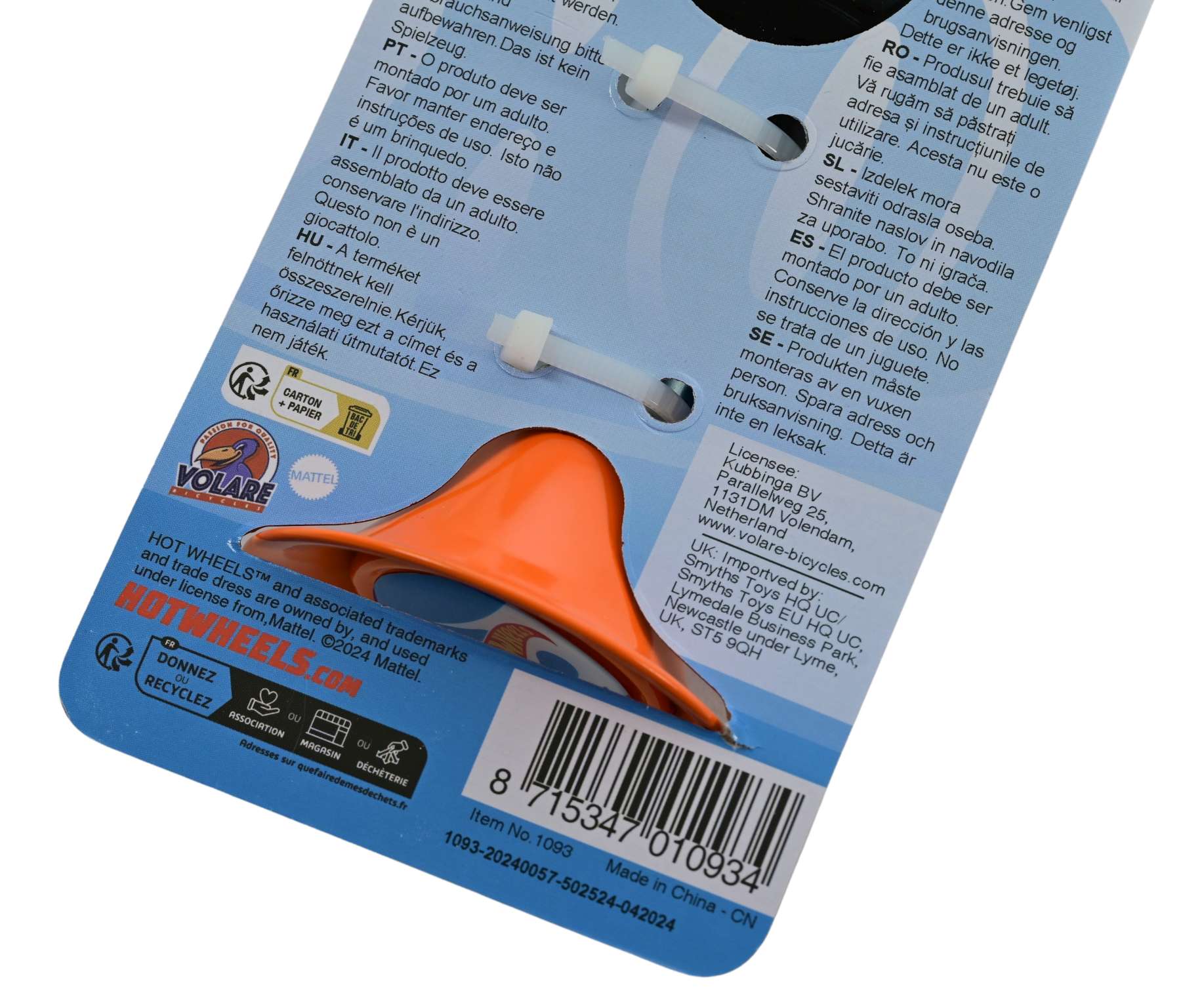 Hot Wheels Fietstoeter - Jongens - Oranje zwart - Afbeelding 2