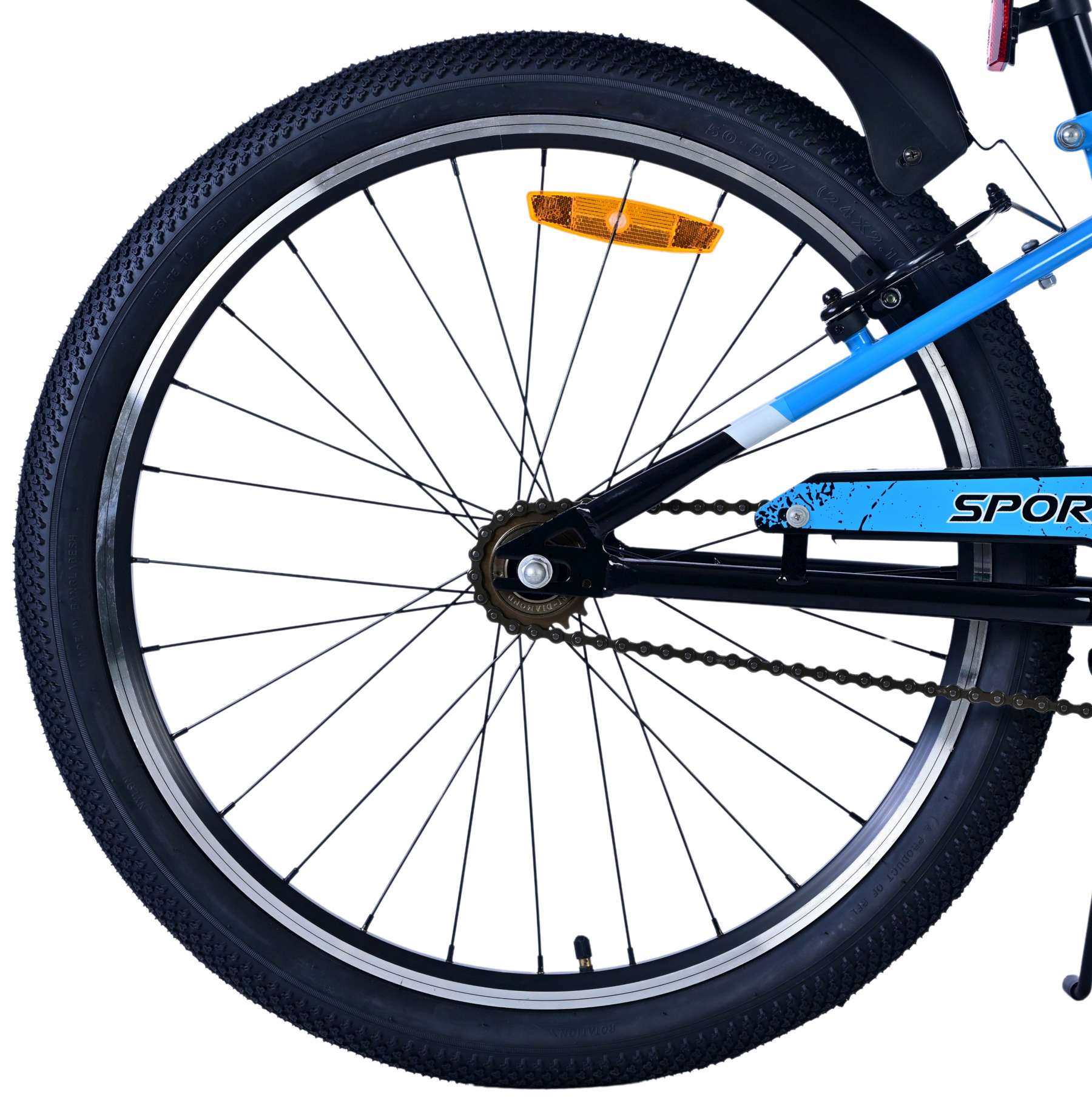 Volare Sportivo Kinderfiets - Jongens - 24 inch - Blauw - Twee Handremmen - Afbeelding 2