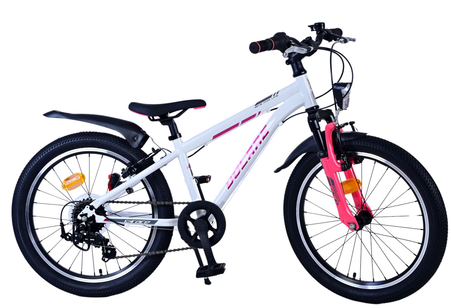 Volare XC Race Kinderfiets - 20 inch - Wit Roze - 7 Speed - Afbeelding 11