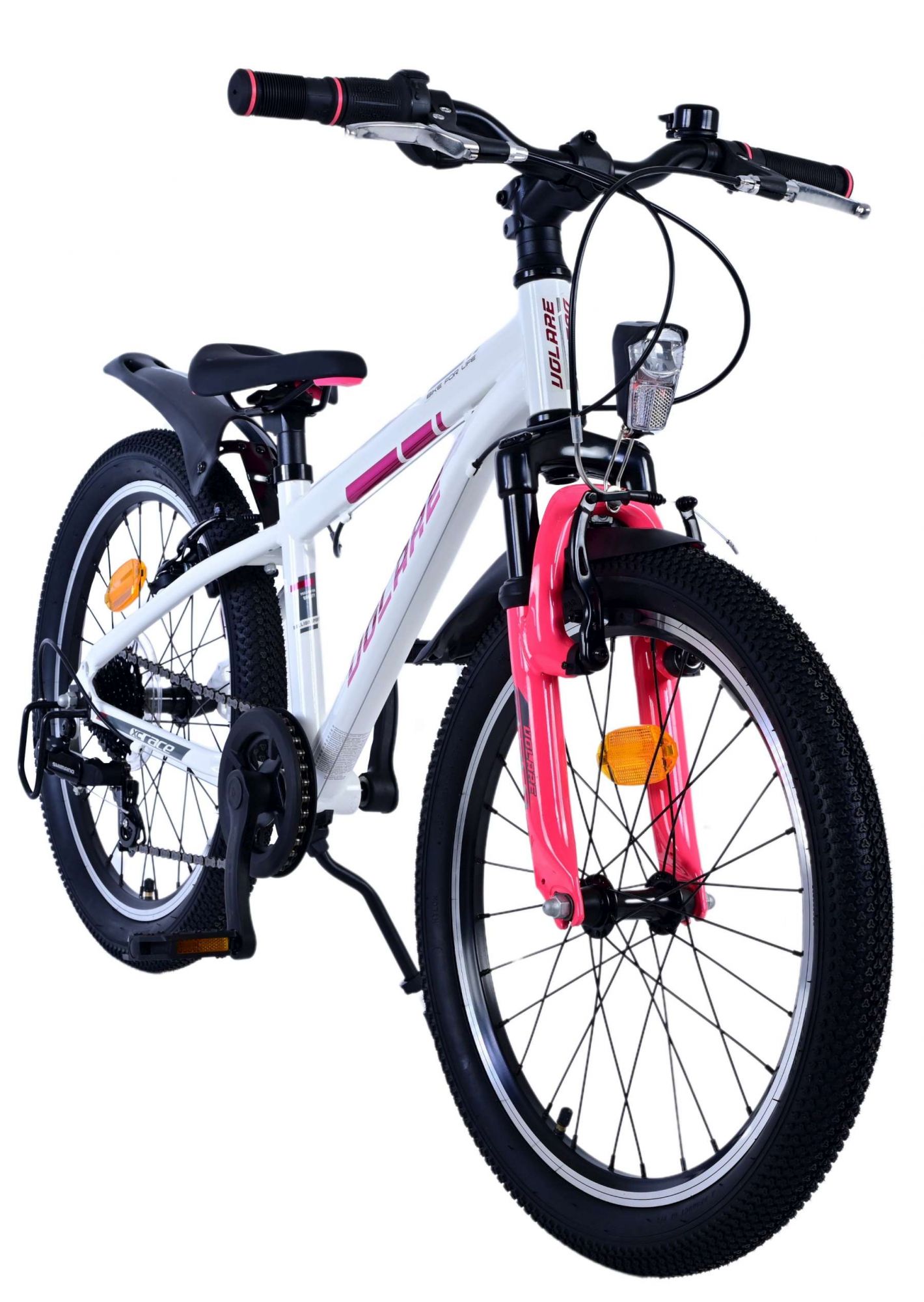 Volare XC Race Kinderfiets - 20 inch - Wit Roze - 7 Speed - Afbeelding 6