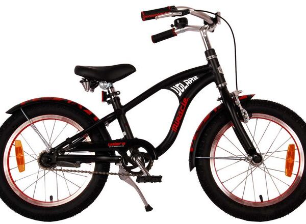 Volare Miracle Cruiser Kinderfiets - Jongens - 16 inch - Mat Zwart - Prime Collection