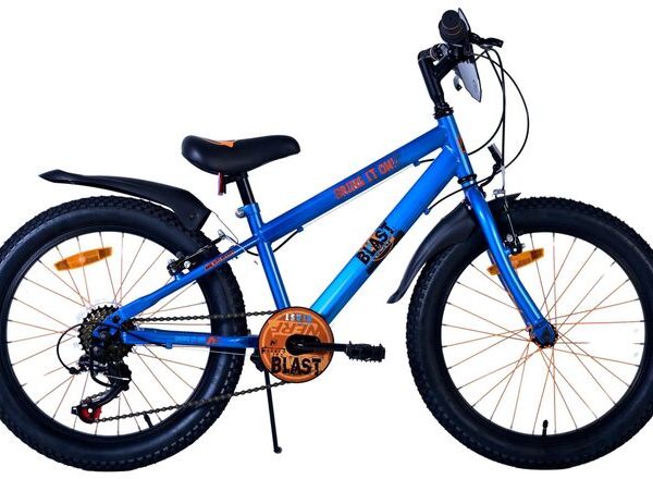 NERF Kinderfiets - Jongens - 20 inch - Satijn Blauw - 6 Speed