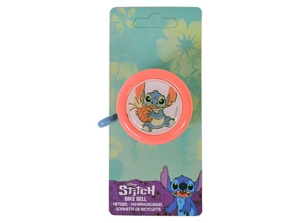 Disney Stitch Fietsbel - Roze / Koraal Blauw