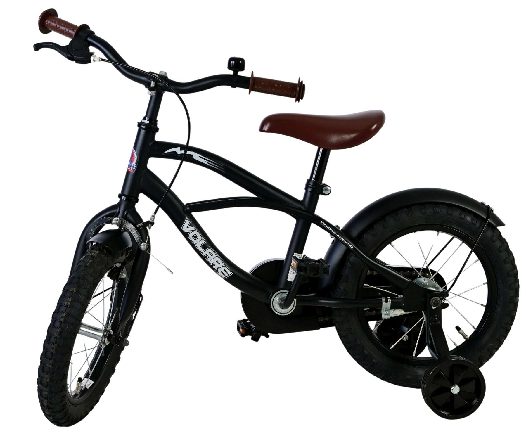 Volare Black Cruiser Kinderfiets - Jongens - 14 inch - Zwart - 95% afgemonteerd - Afbeelding 11