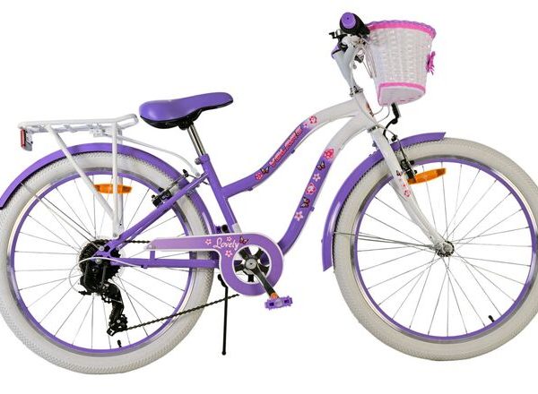 Volare Lovely Kinderfiets - Meisjes - 24 inch - Paars - 7 Versnellingen