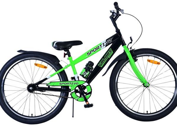 Volare Sportivo Kinderfiets - Jongens - 24 inch - Zwart Groen