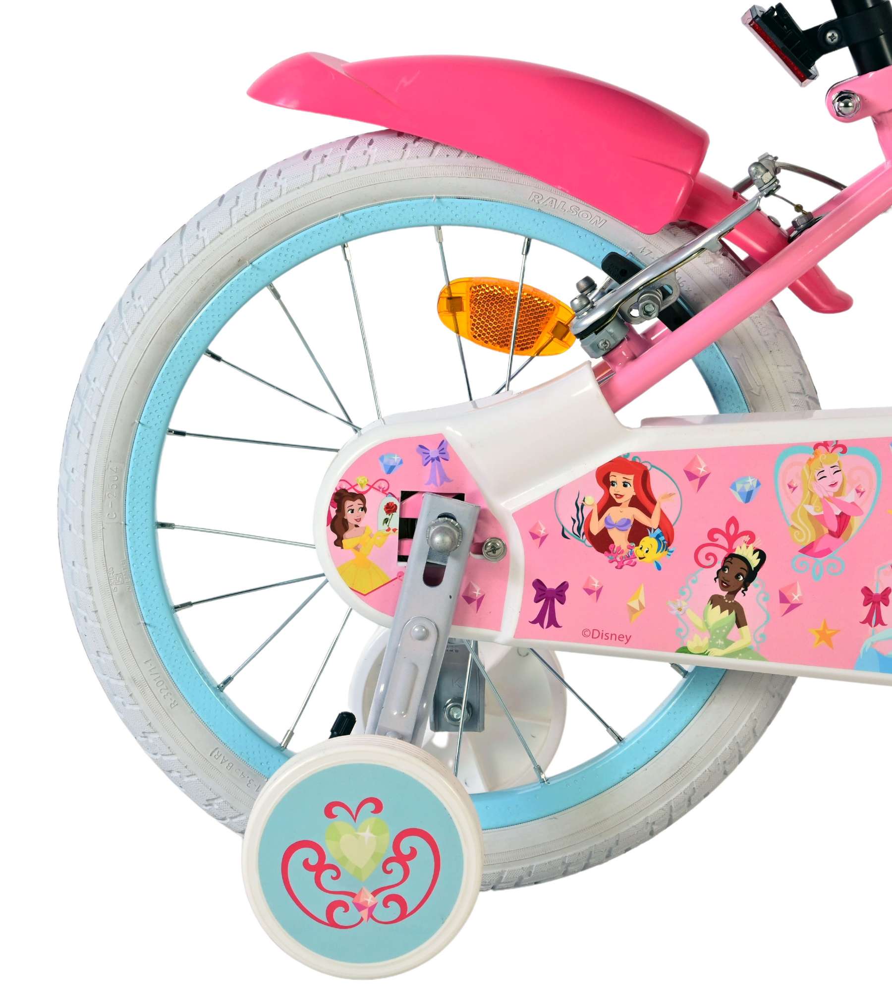 Disney Princess Kinderfiets - Meisjes - 16 inch - Roze - Twee Handremmen - Afbeelding 2