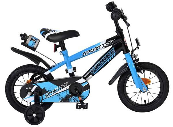 Volare Sportivo Kinderfiets - Jongens - 12 inch - Blauw Zwart