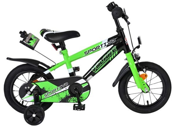 Volare Sportivo Kinderfiets - Jongens - 12 inch - Groen Zwart