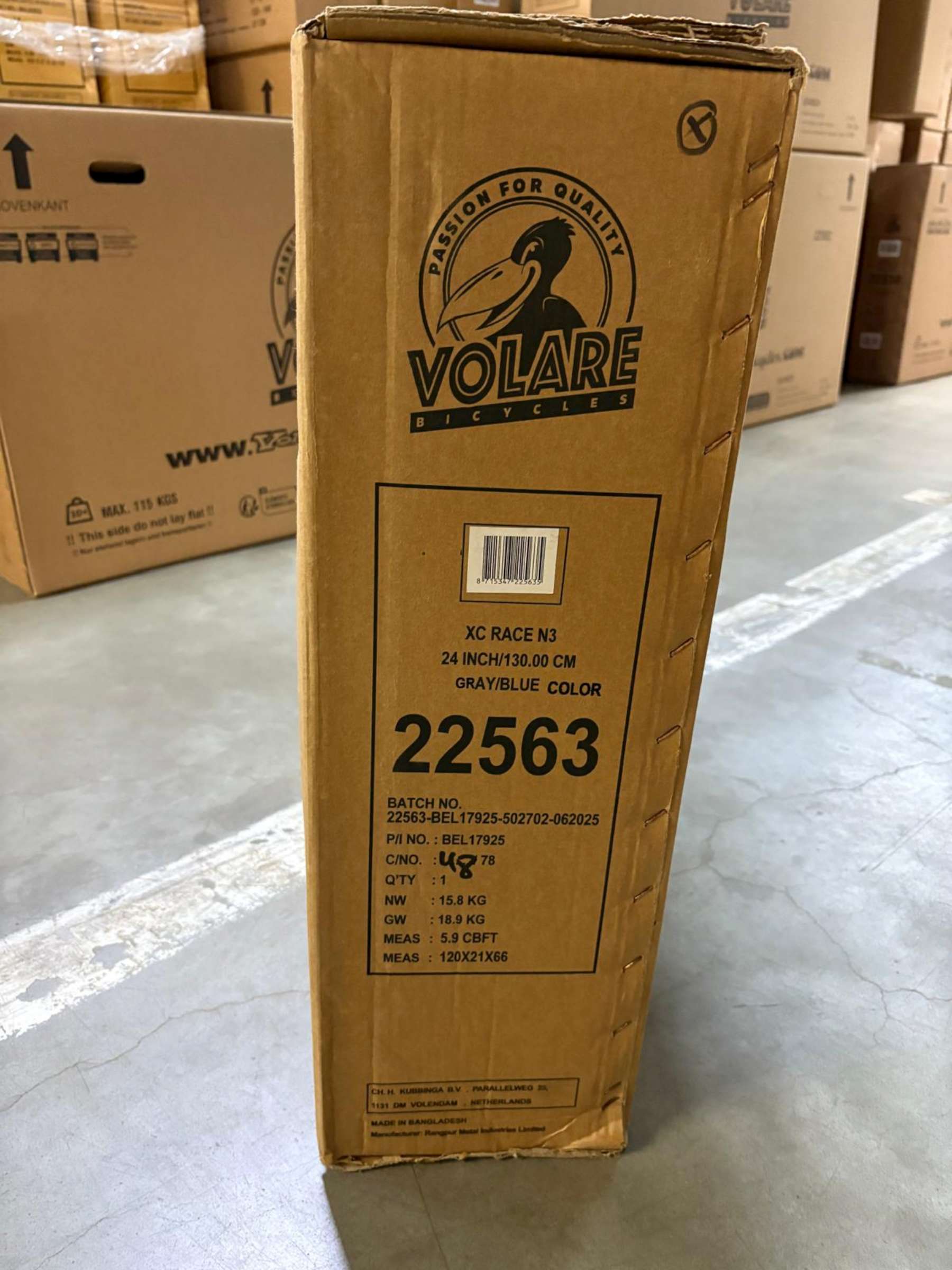 Volare XC Race Kinderfiets - 24 inch - Nexus 3 - Blauw/Grijs - Afbeelding 12
