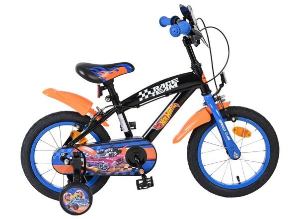 Hot Wheels Kinderfiets - Jongens - 14 inch - Zwart - Twee handremmen