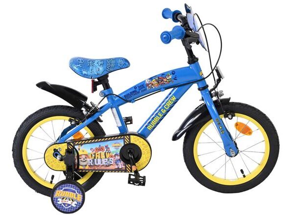Rubble & Crew Kinderfiets - Jongens - 14 inch - Blauw - Twee handremmen