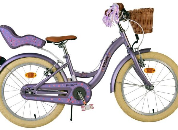 Volare Blossom Kinderfiets - Meisjes - 18 inch - Paars - Twee Handremmen