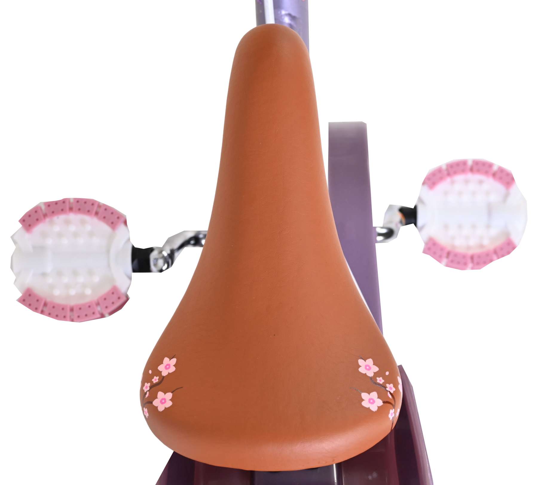 Volare Blossom Kinderfiets - Meisjes - 12 inch - Paars - Twee handremmen - Afbeelding 4