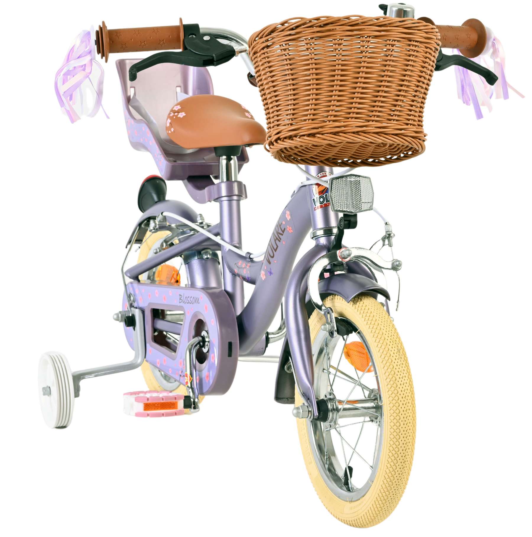 Volare Blossom Kinderfiets - Meisjes - 12 inch - Paars - Twee handremmen - Afbeelding 5