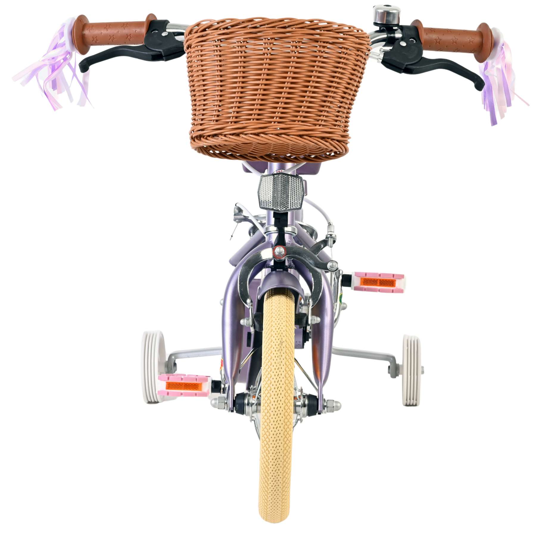 Volare Blossom Kinderfiets - Meisjes - 12 inch - Paars - Twee handremmen - Afbeelding 6