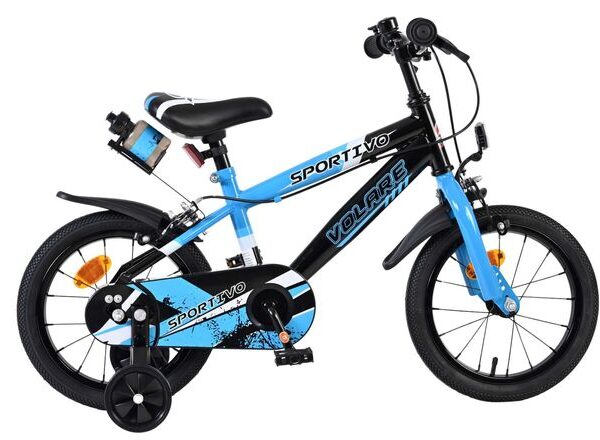 Volare Sportivo Kinderfiets - Jongens - 14 inch - Blauw - Twee handremmen