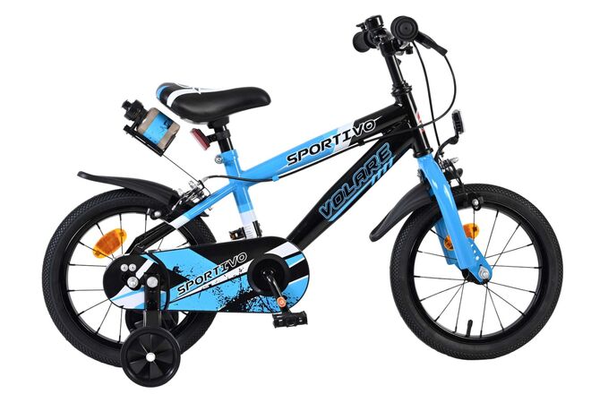 Volare Sportivo Kinderfiets - Jongens - 14 inch - Blauw - Twee handremmen