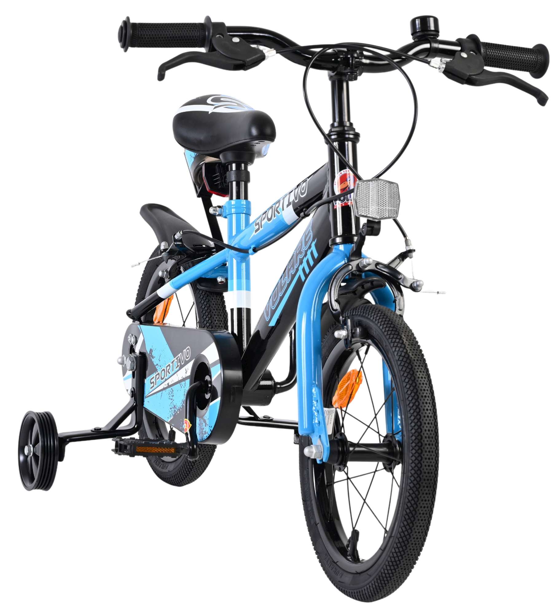 Volare Sportivo Kinderfiets - Jongens - 14 inch - Blauw - Twee handremmen - Afbeelding 6