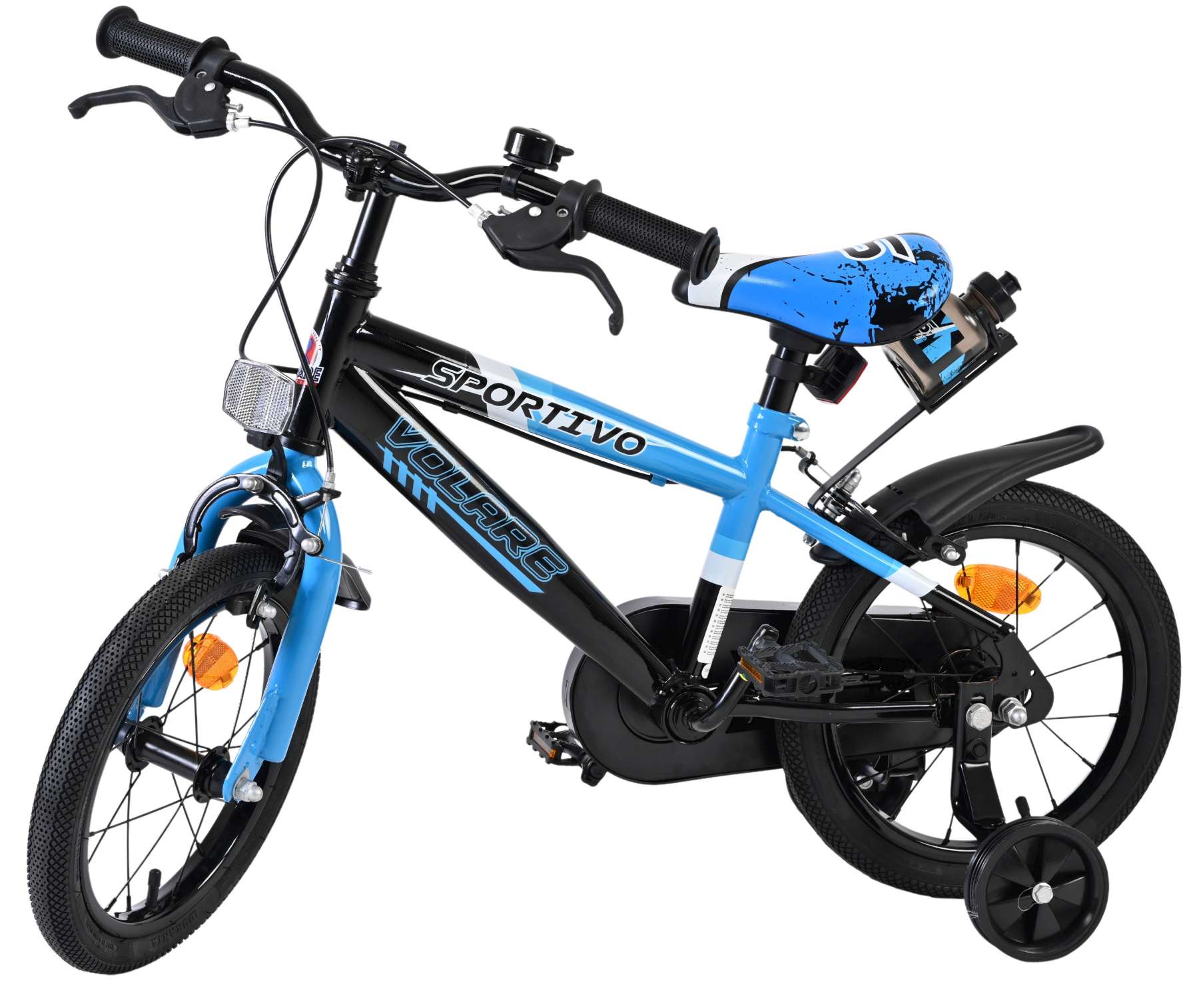 Volare Sportivo Kinderfiets - Jongens - 14 inch - Blauw - Twee handremmen - Afbeelding 9
