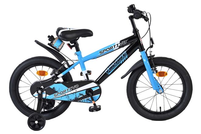 Volare Sportivo Kinderfiets - Jongens - 16 inch - Blauw - Twee Handremmen