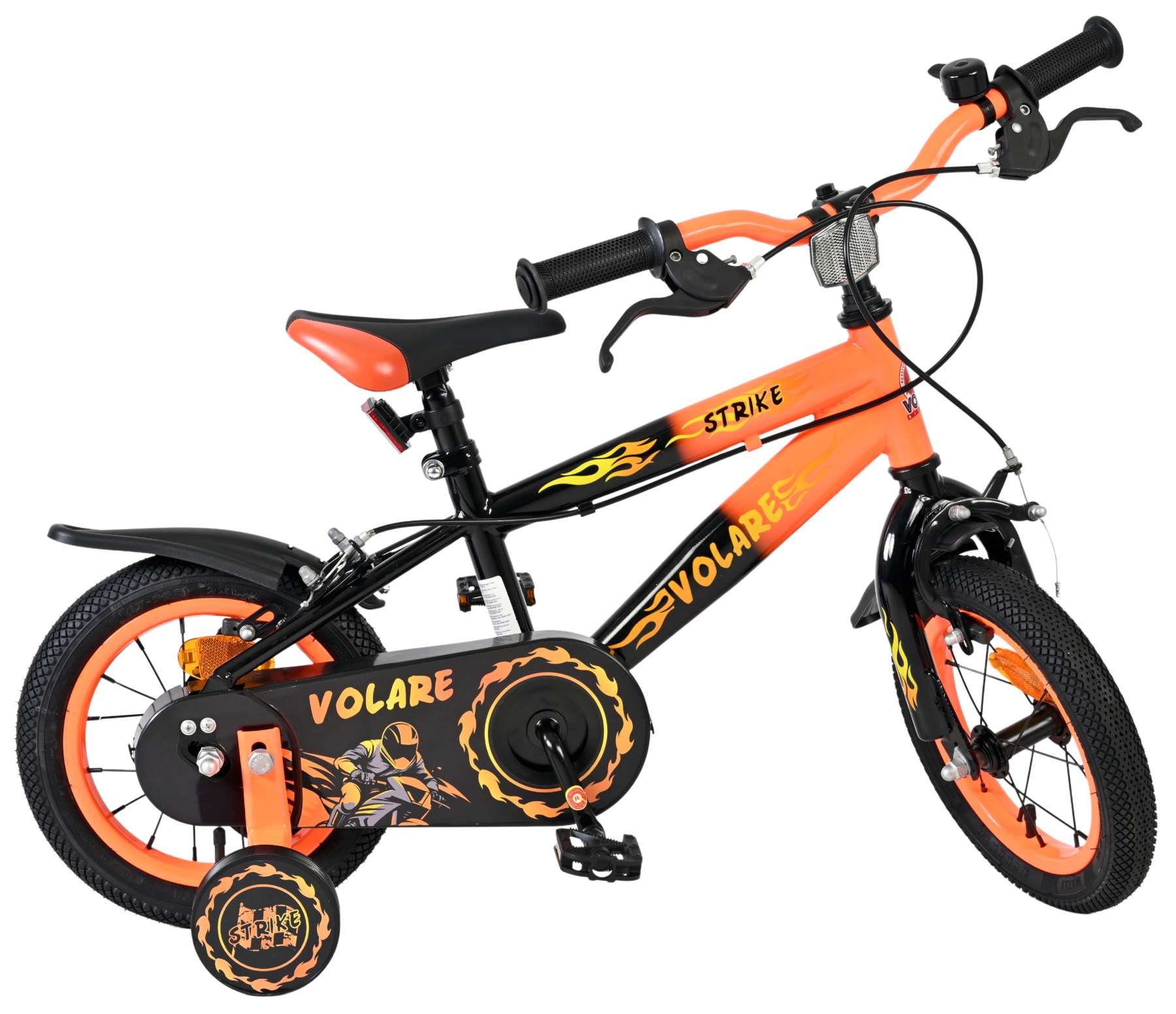 Volare Strike Kinderfiets - Jongens - 12 inch - Oranje - Twee handremmen - Afbeelding 11