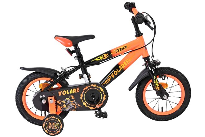 Volare Strike Kinderfiets - Jongens - 12 inch - Oranje - Twee handremmen