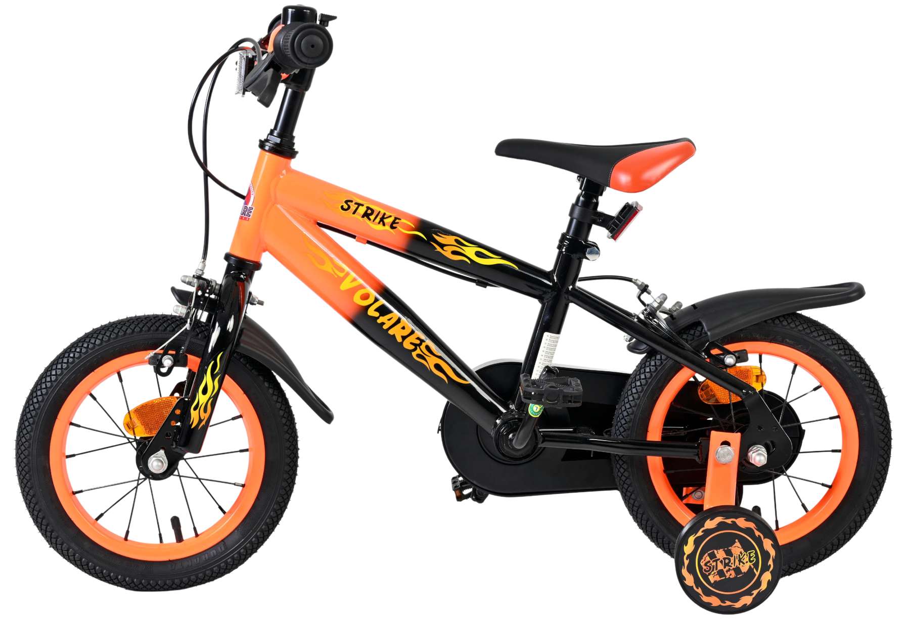 Volare Strike Kinderfiets - Jongens - 12 inch - Oranje - Twee handremmen - Afbeelding 8