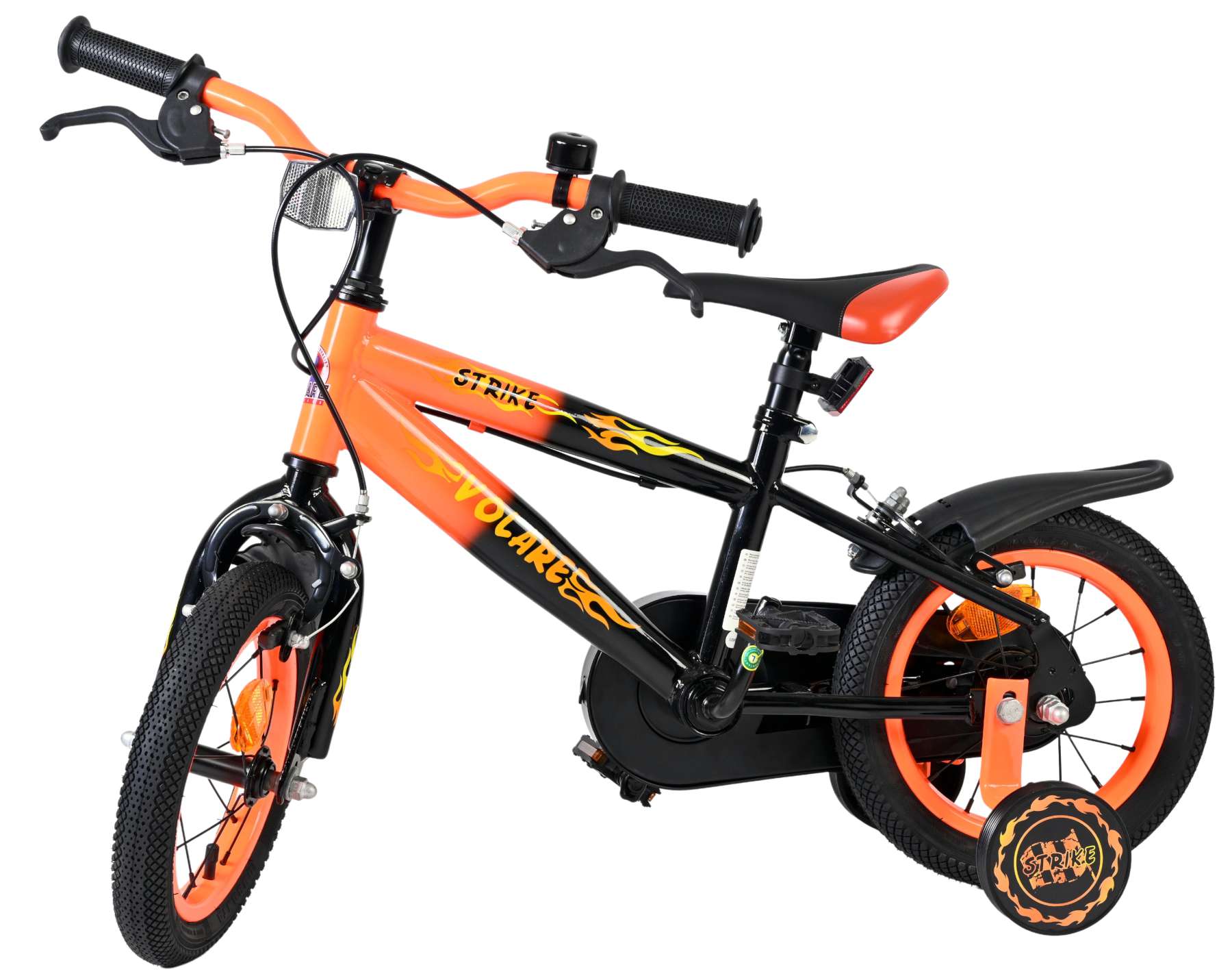 Volare Strike Kinderfiets - Jongens - 12 inch - Oranje - Twee handremmen - Afbeelding 9