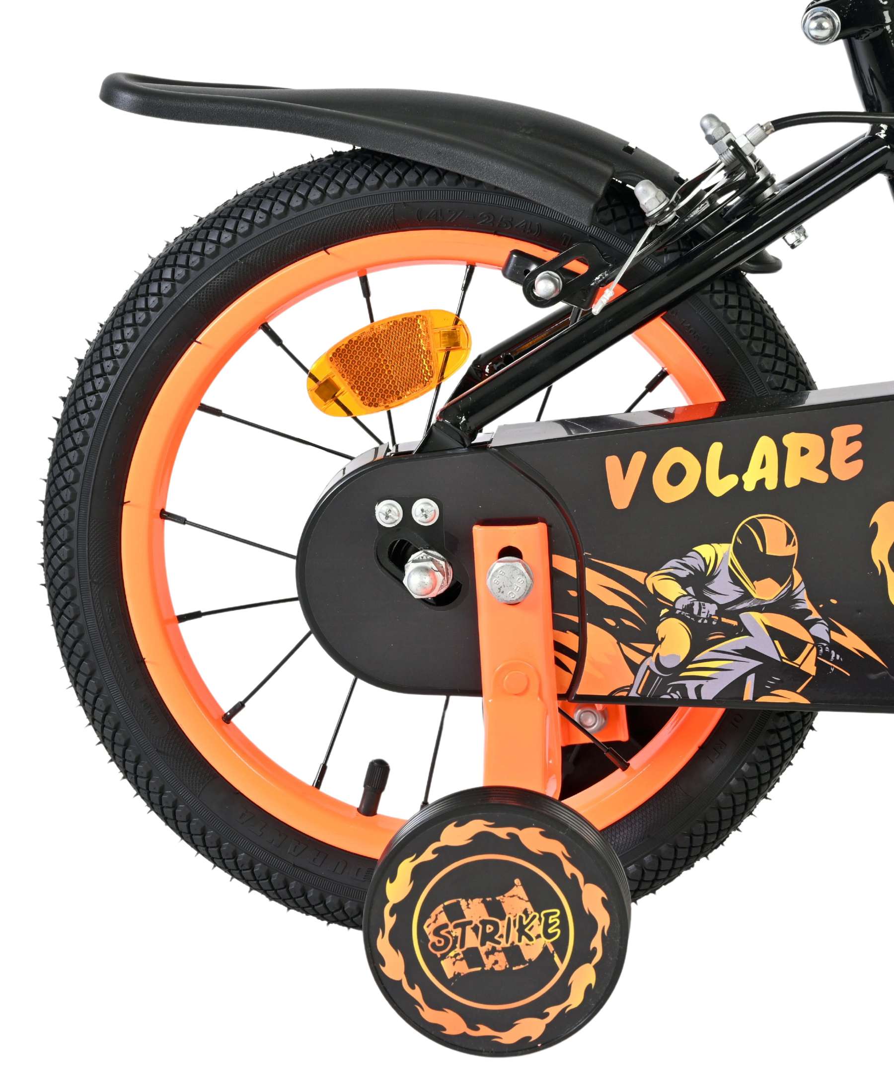 Volare Strike Kinderfiets - Jongens - 14 inch - Oranje - Twee handremmen - Afbeelding 2