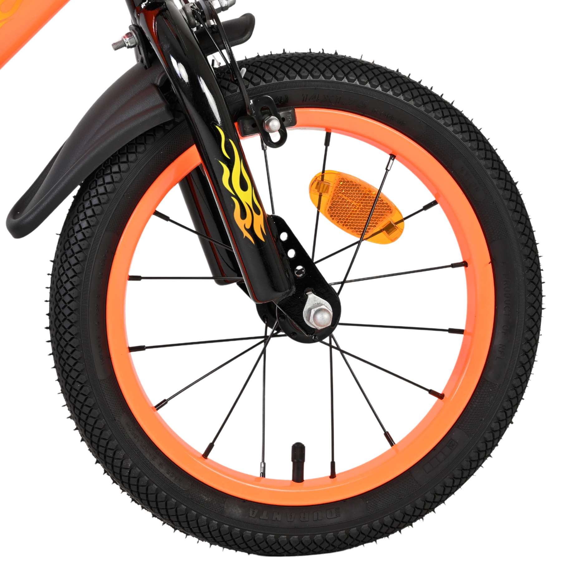 Volare Strike Kinderfiets - Jongens - 14 inch - Oranje - Twee handremmen - Afbeelding 3
