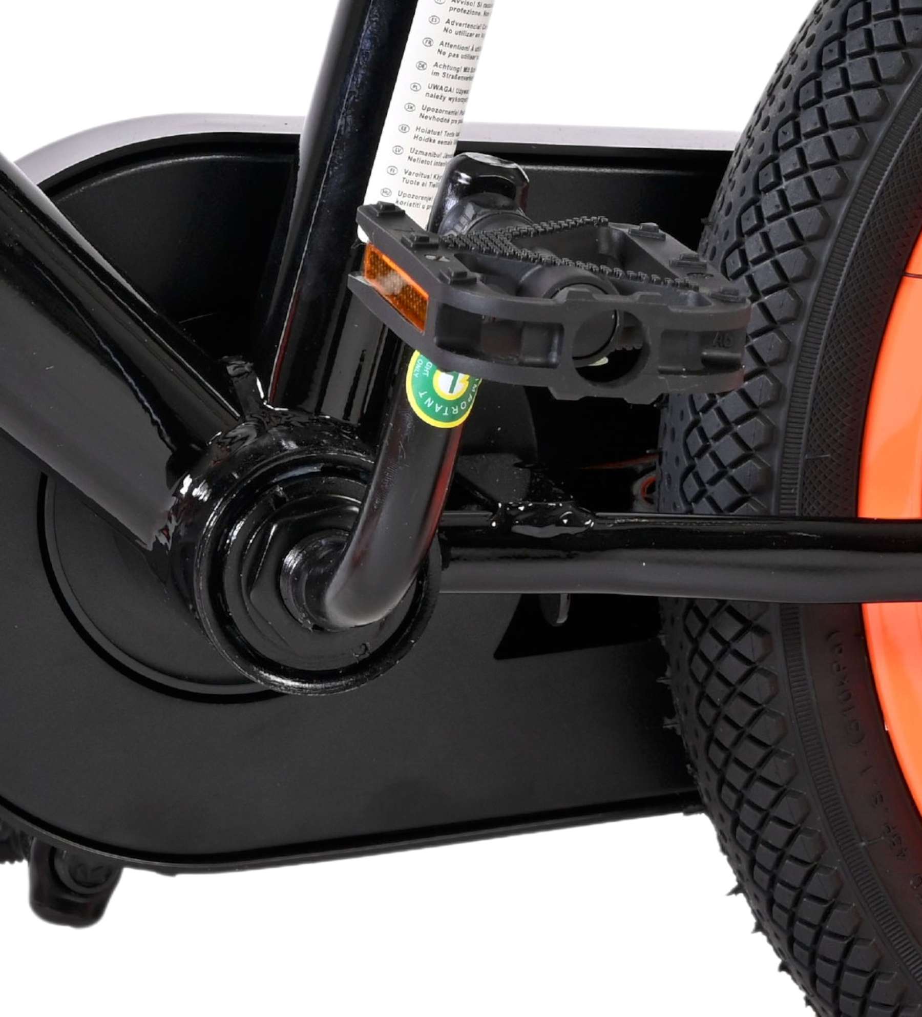 Volare Strike Kinderfiets - Jongens - 14 inch - Oranje - Twee handremmen - Afbeelding 9