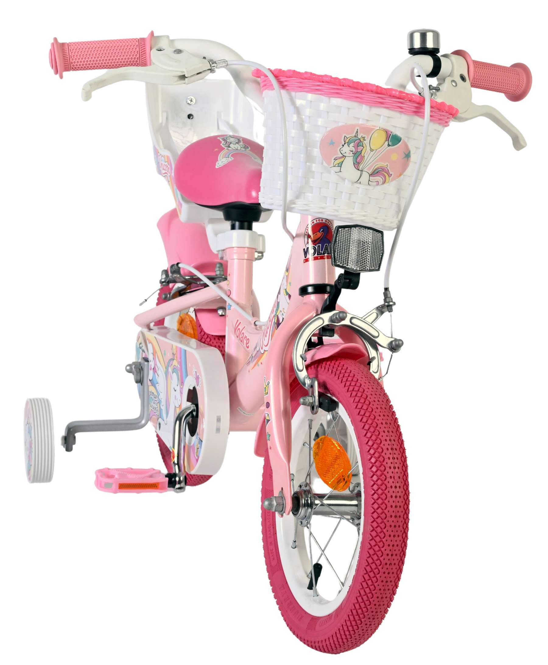 Volare Unicorn Kinderfiets - Meisjes - 12 inch - Roze - Twee handremmen - Afbeelding 5