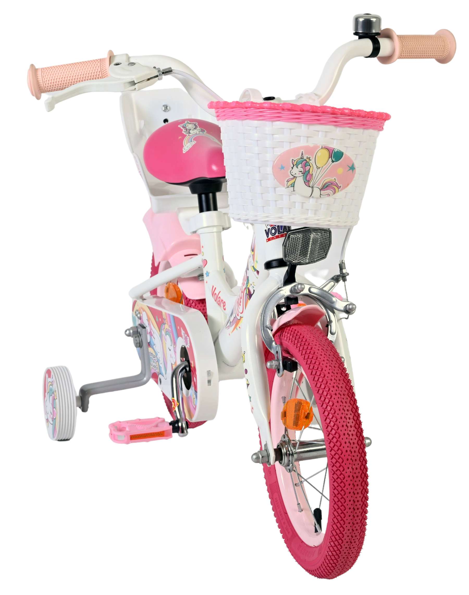 Volare Unicorn Kinderfiets - Meisjes - 12 inch - Wit - Afbeelding 5