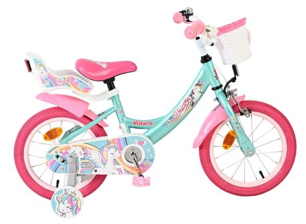 Volare Unicorn Kinderfiets - Meisjes - 14 inch - Groen