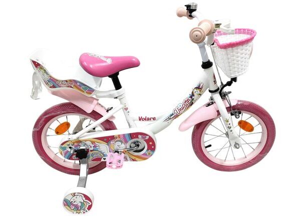 Volare Unicorn Kinderfiets - Meisjes - 14 inch - Wit
