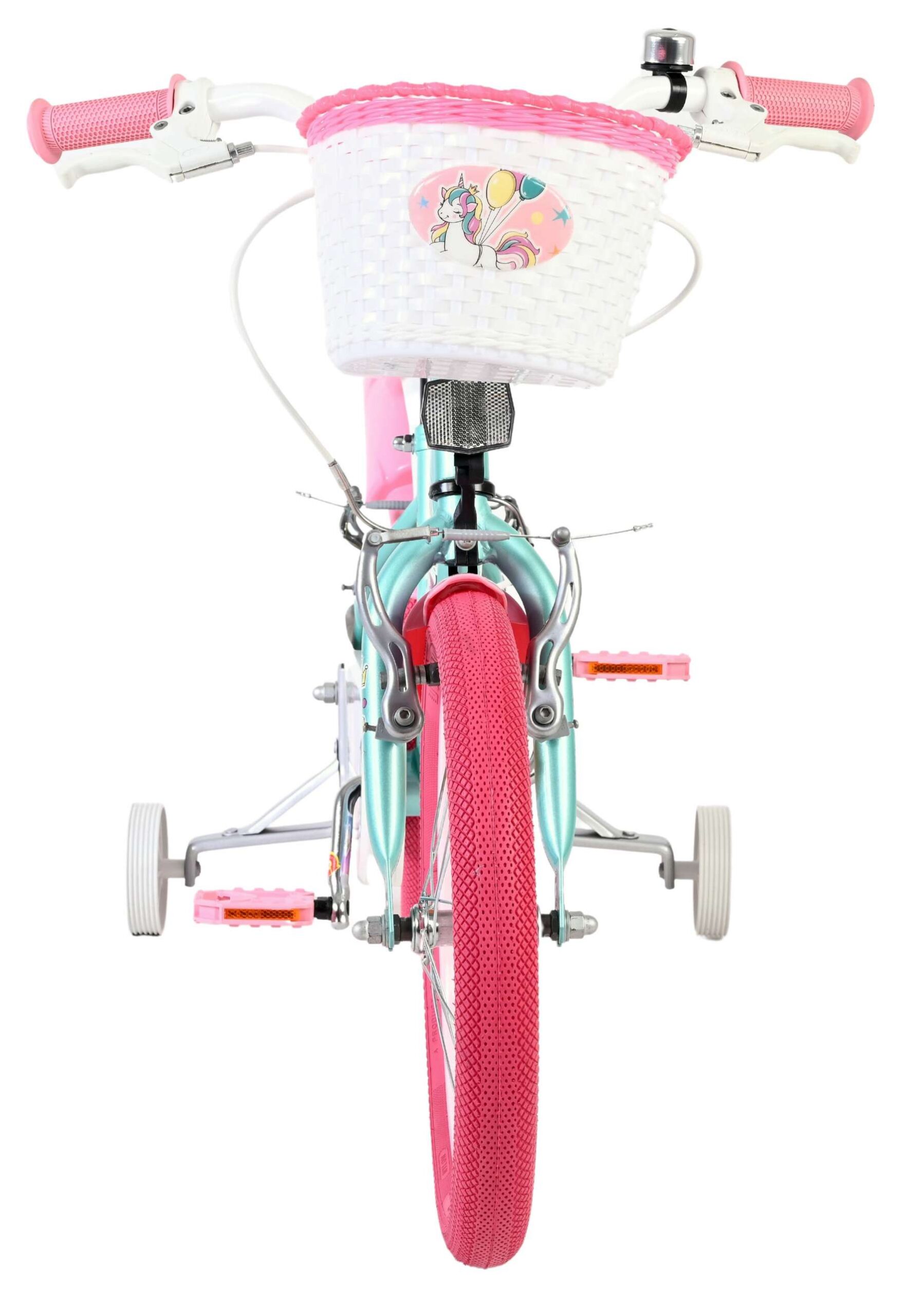 Volare Unicorn Kinderfiets - Meisjes - 16 inch - Groen - Twee Handremmen - Afbeelding 6