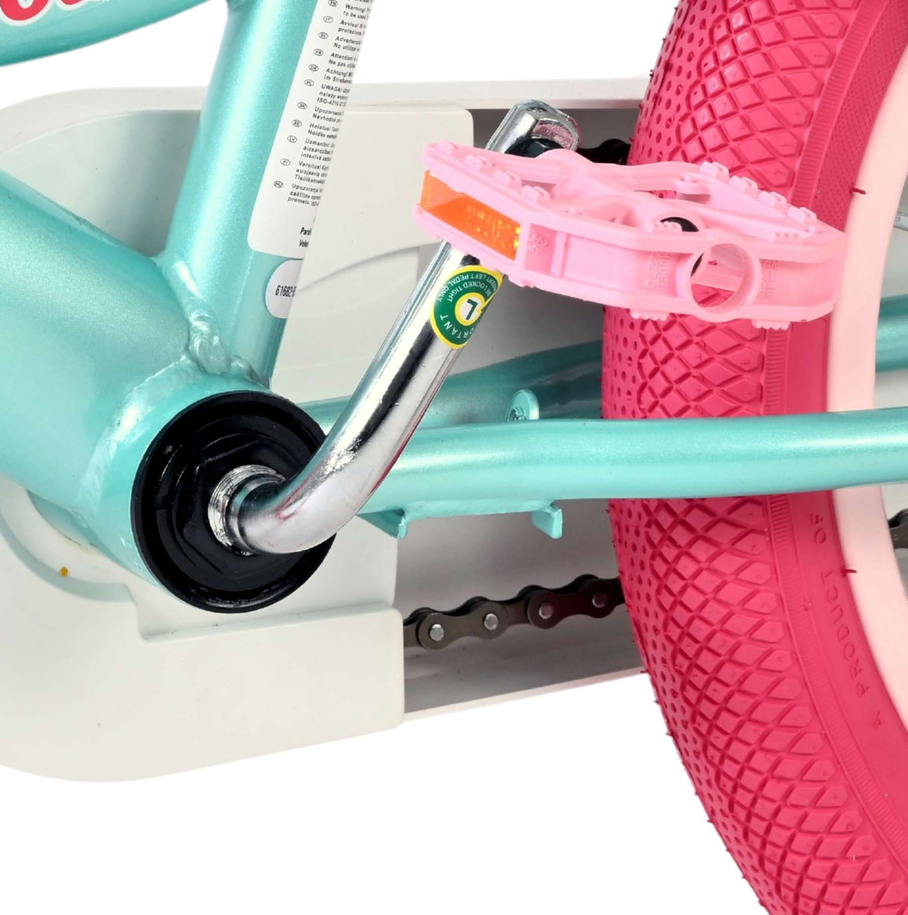 Volare Unicorn Kinderfiets - Meisjes - 16 inch - Groen - Twee Handremmen - Afbeelding 9