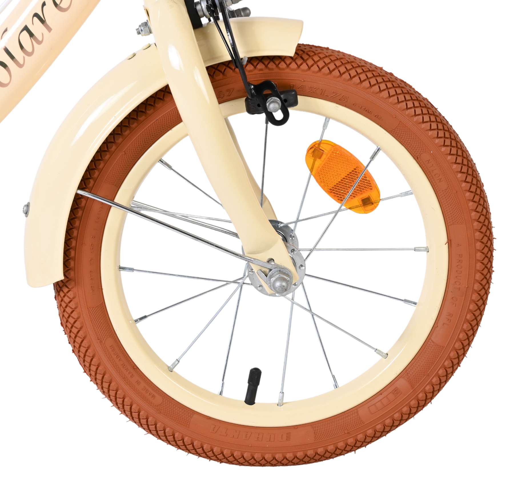 Volare Ashley Kinderfiets - Meisjes - 14 inch - Creme - Twee Handremmen - Afbeelding 3