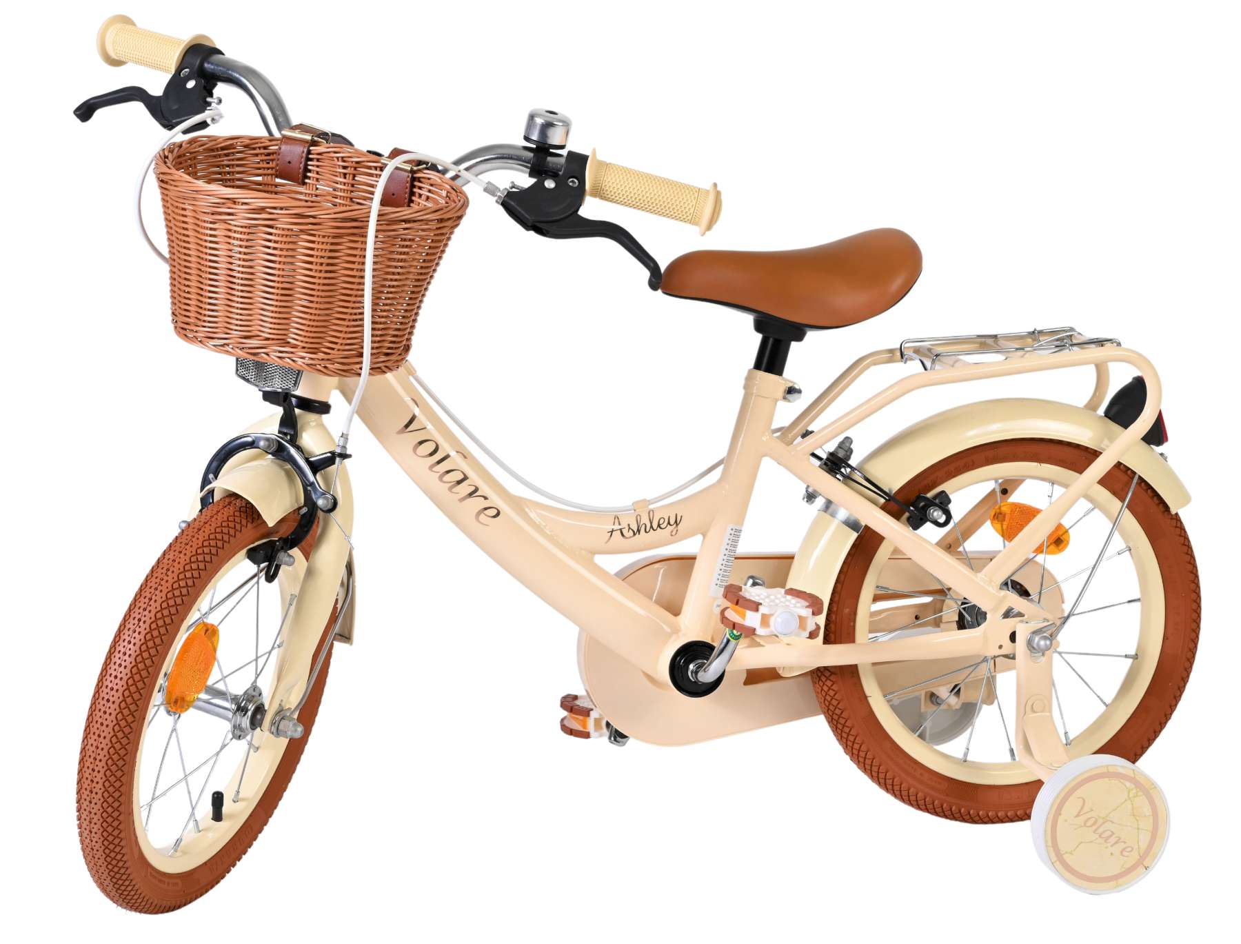 Volare Ashley Kinderfiets - Meisjes - 14 inch - Creme - Twee Handremmen - Afbeelding 7
