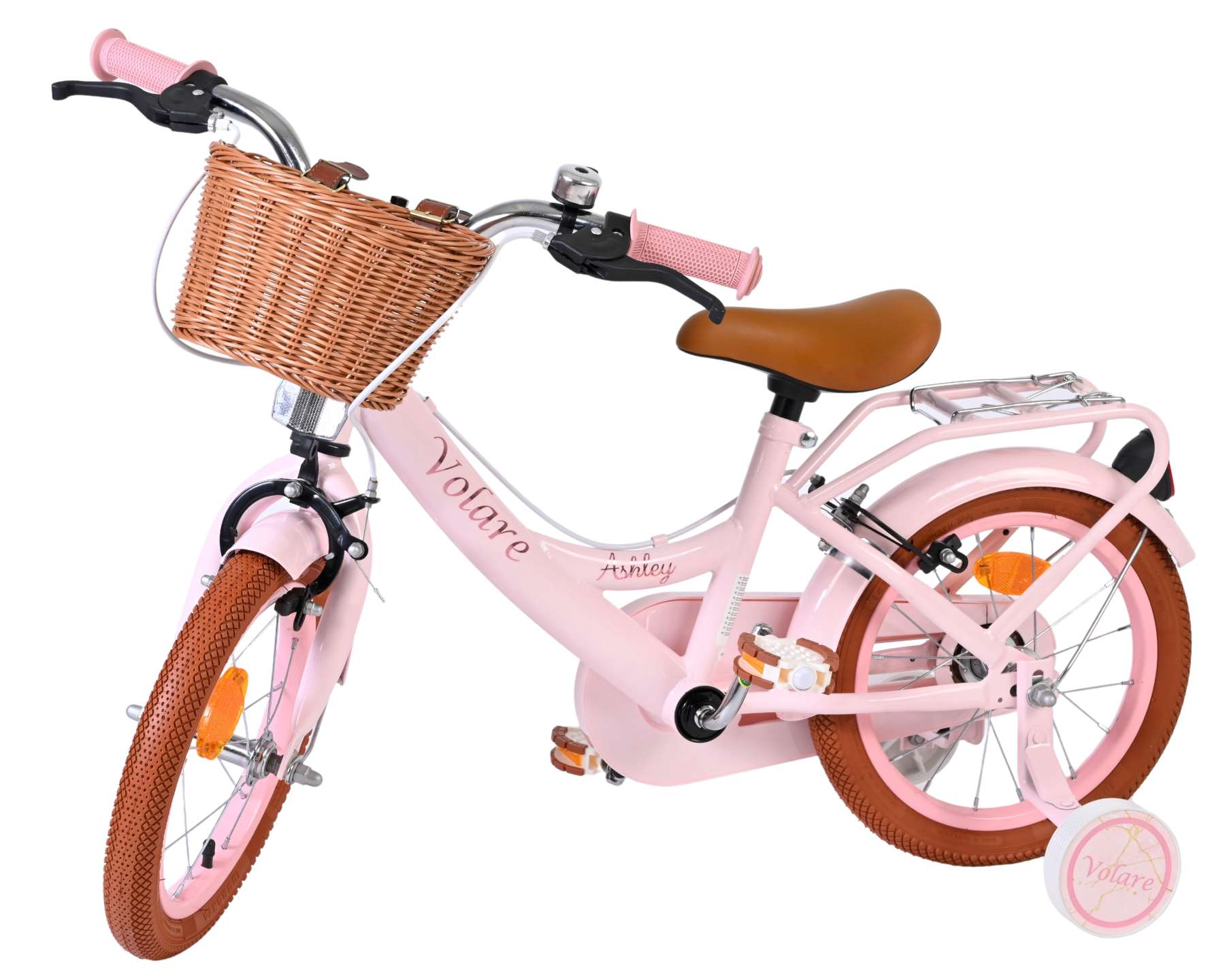 Volare Ashley Kinderfiets - Meisjes - 14 inch - Roze - Twee Handremmen - Afbeelding 8