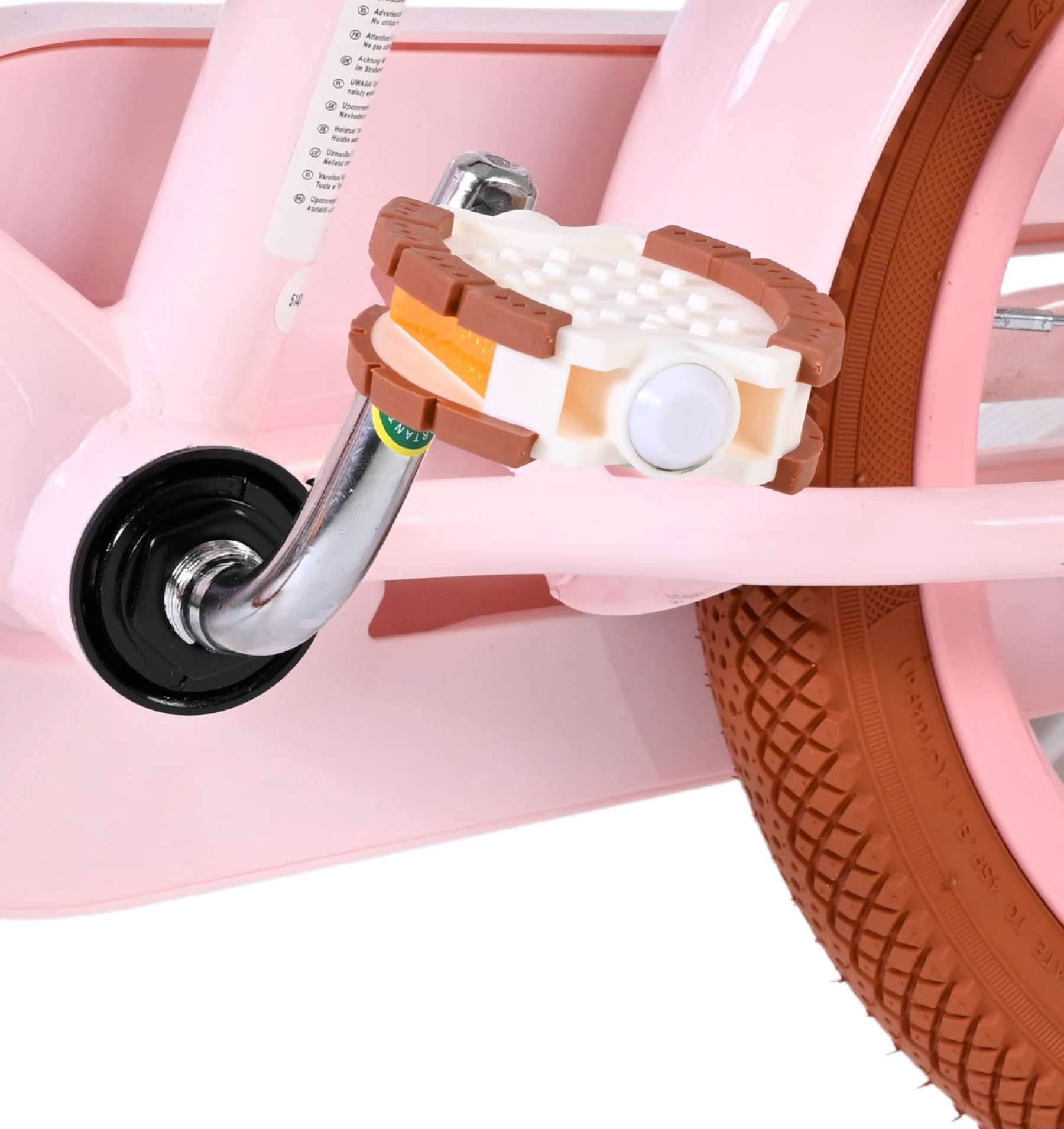 Volare Ashley Kinderfiets - Meisjes - 14 inch - Roze - Twee Handremmen - Afbeelding 9