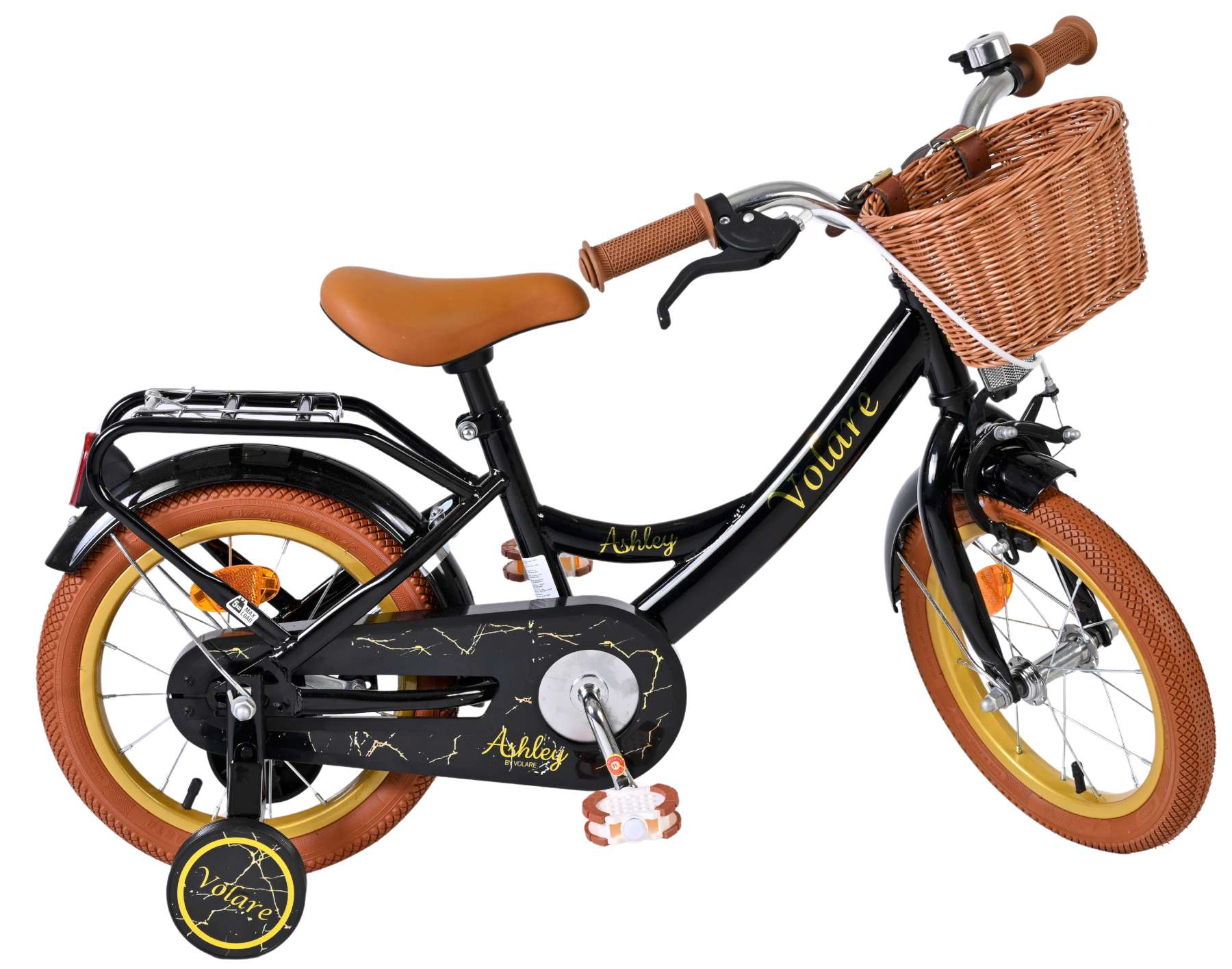 Volare Ashley Kinderfiets - Meisjes - 14 inch - Zwart - Afbeelding 10