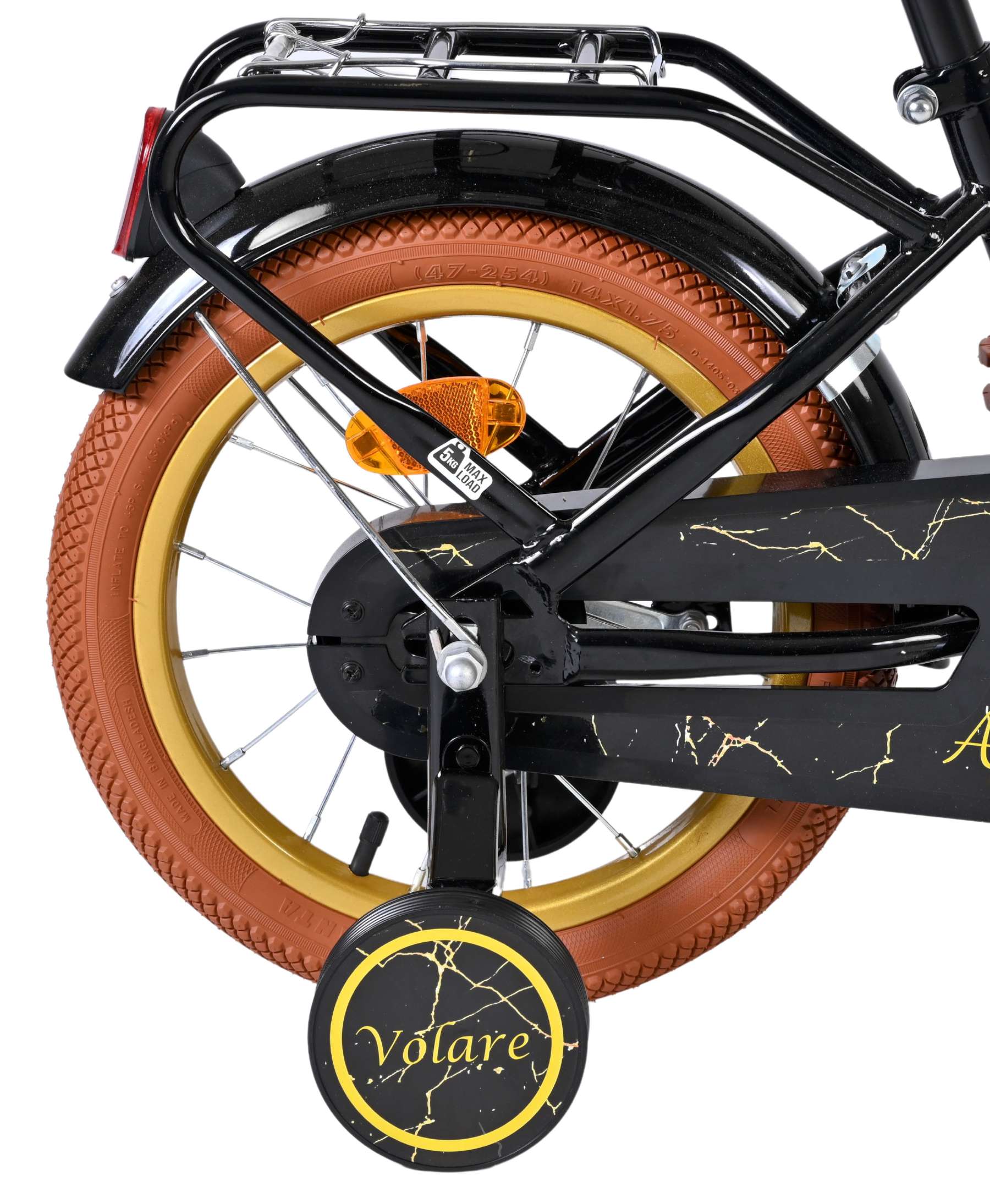 Volare Ashley Kinderfiets - Meisjes - 14 inch - Zwart - Afbeelding 2