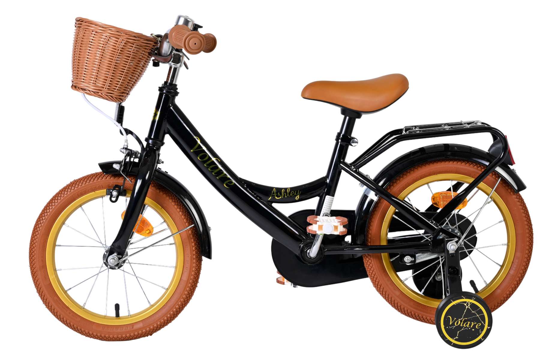 Volare Ashley Kinderfiets - Meisjes - 14 inch - Zwart - Afbeelding 7