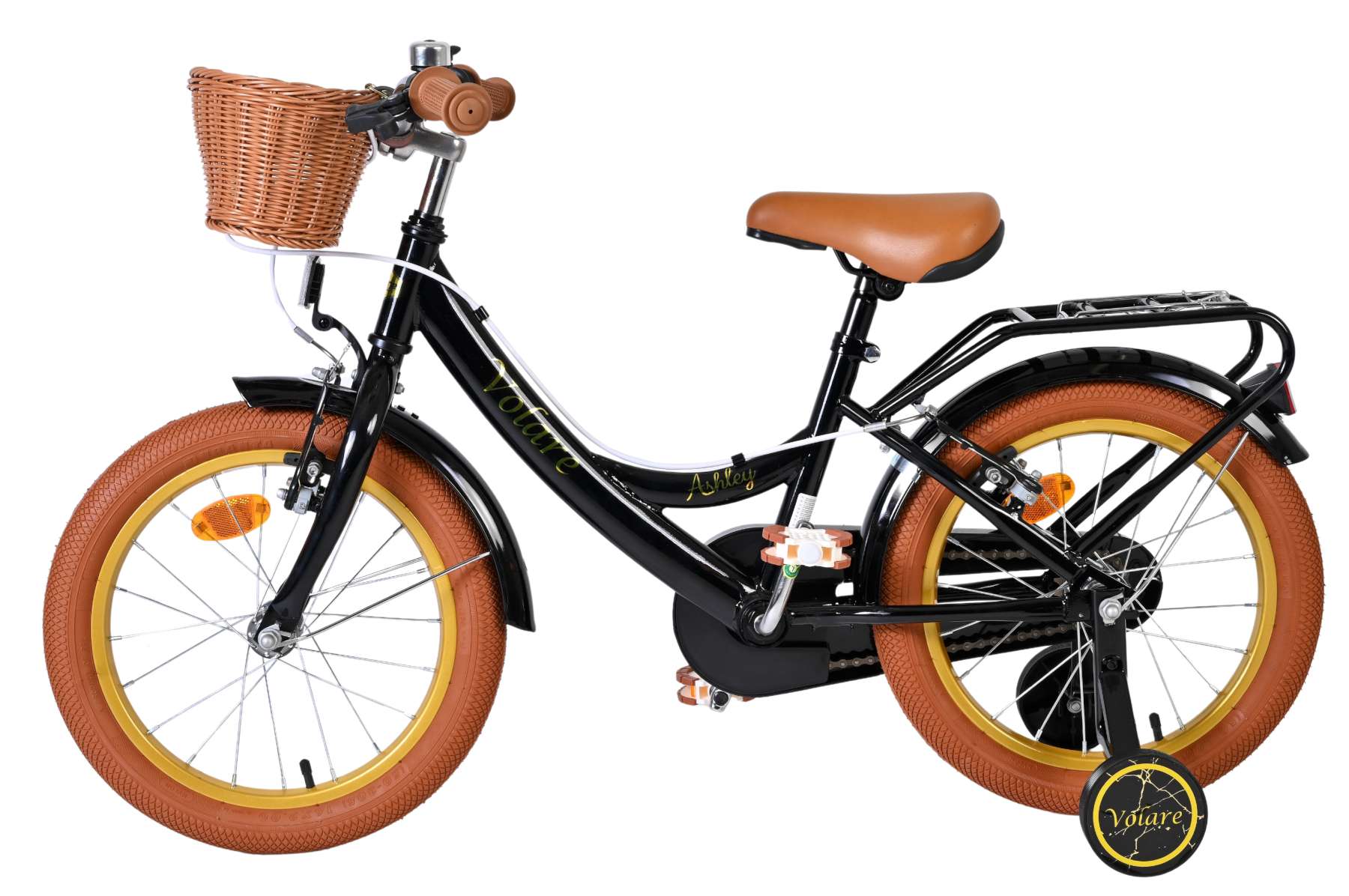 Volare Ashley Kinderfiets - Meisjes - 16 inch - Zwart - Twee Handremmen - Afbeelding 7