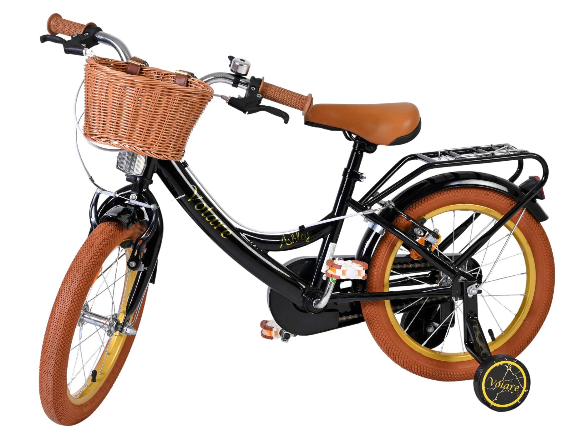 Volare Ashley Kinderfiets - Meisjes - 16 inch - Zwart - Twee Handremmen - Afbeelding 8