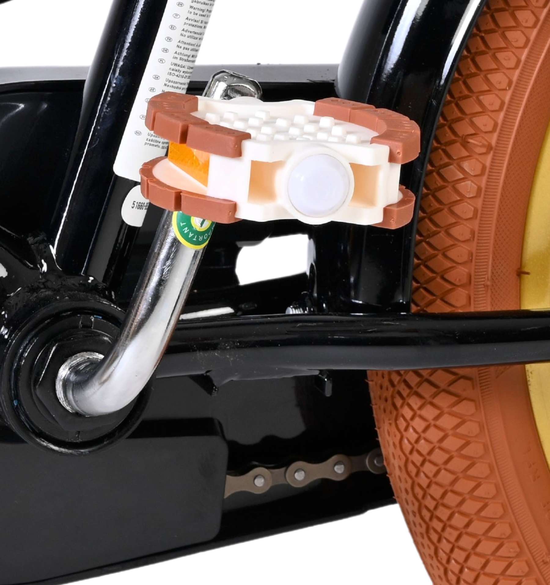 Volare Ashley Kinderfiets - Meisjes - 16 inch - Zwart - Twee Handremmen - Afbeelding 9
