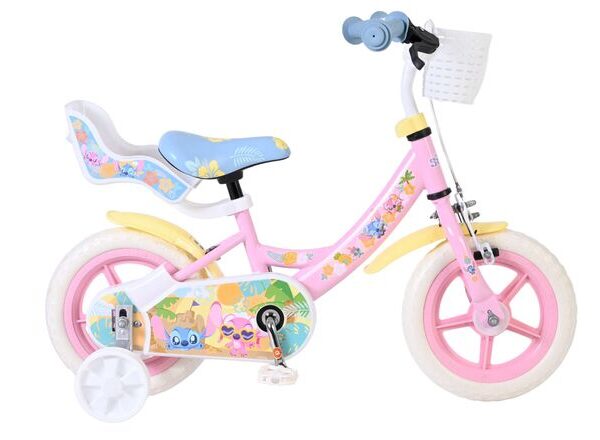 Disney Stitch Kinderfiets - Meisjes - Mag Wheels - 12 inch - Roze