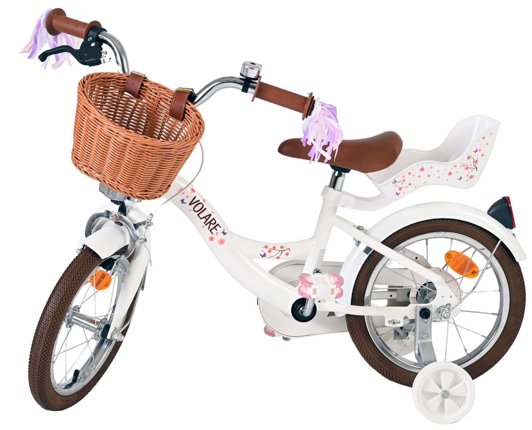 Volare Blossom Kinderfiets - Meisjes - 14 inch - Wit - Afbeelding 8